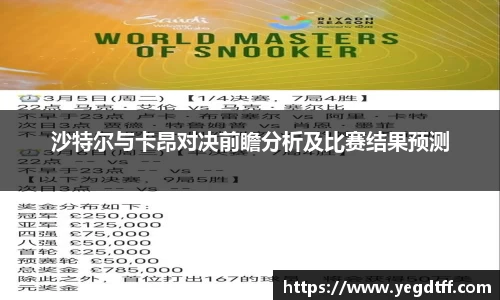 沙特尔与卡昂对决前瞻分析及比赛结果预测